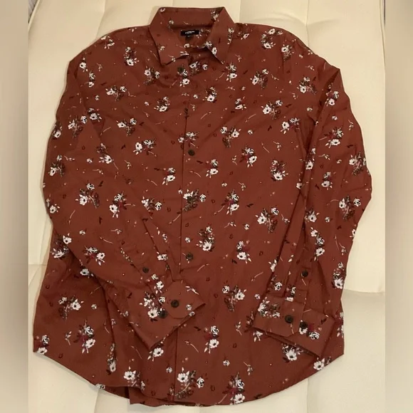 slim fit dress slacks Floral Patterned Slim Fit Long Sleeves Multicolor Men Shirt - Wessi – Wessi